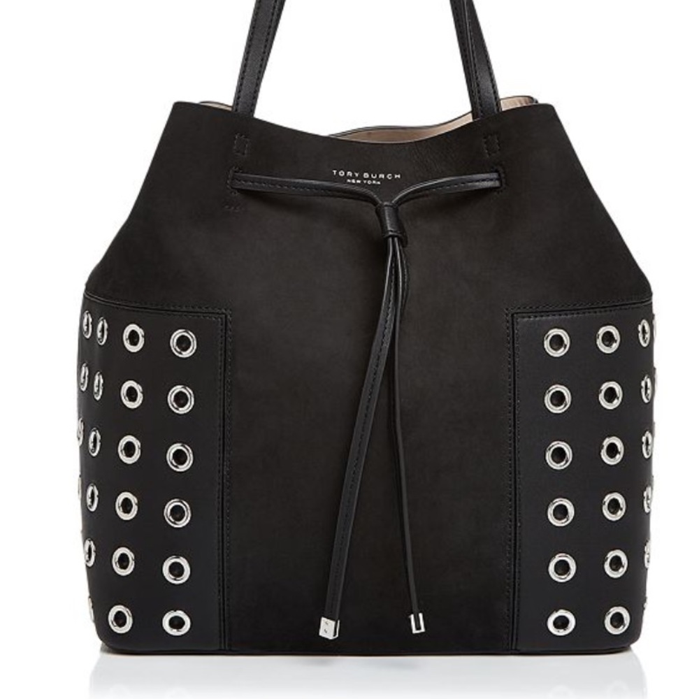 👜❤️TORY BURCH👜❤️ Block-T Grommet Drawstring Tote